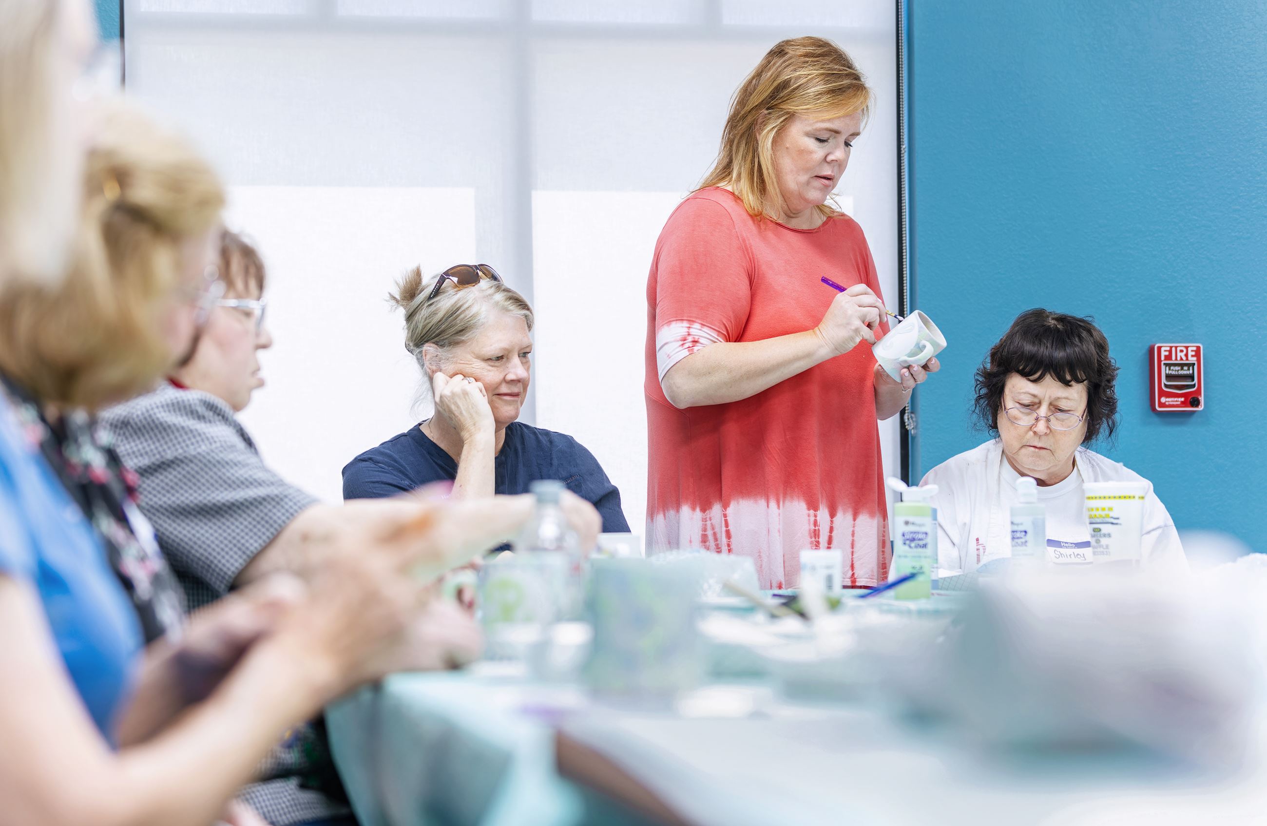 Active adults spending time together